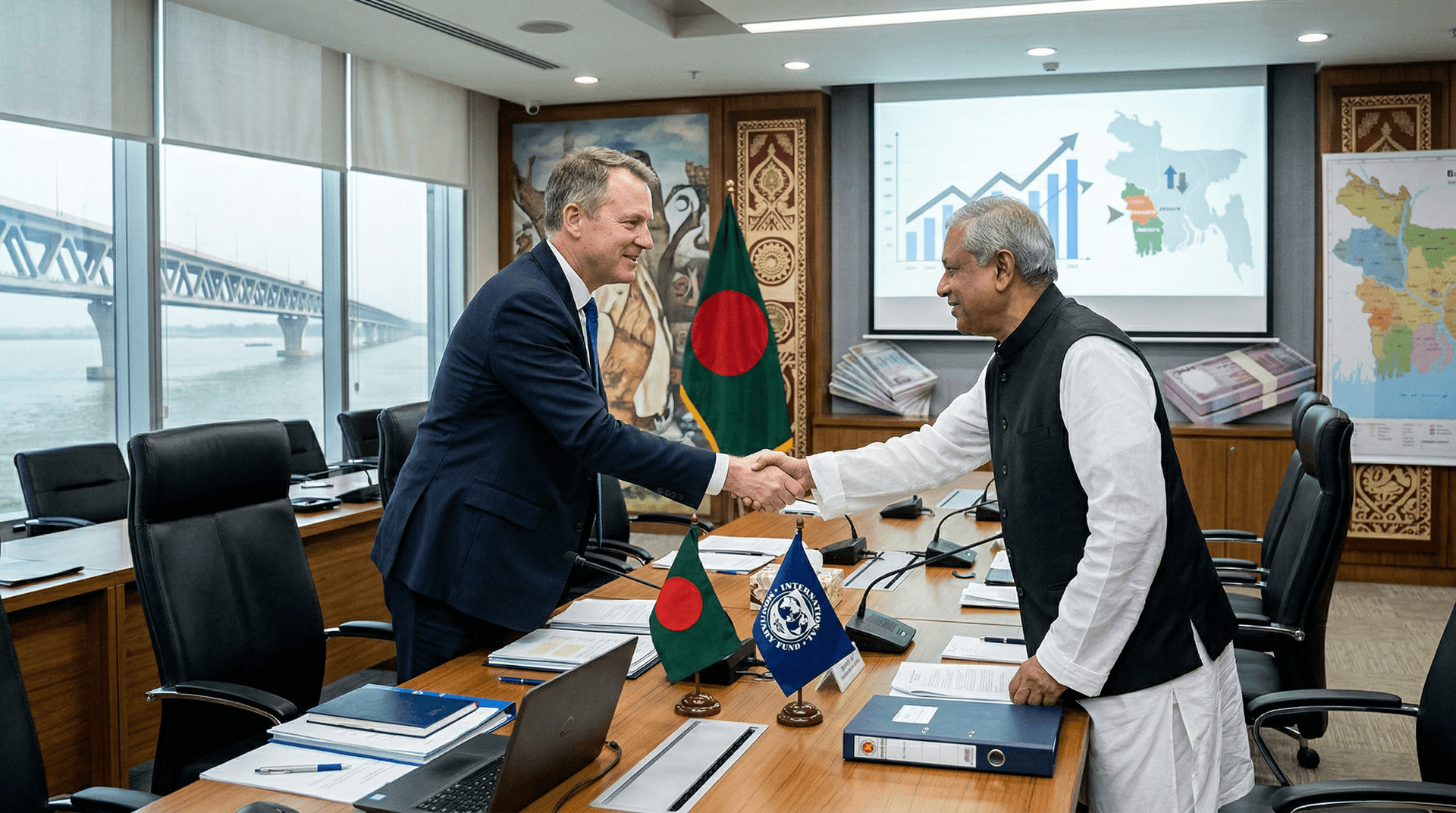 IMF Mission Concludes Second Review Talks with Bangladesh Amid Economi