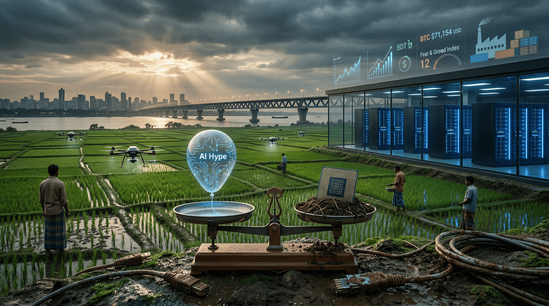 Grounding AI Boom: Marcus Warns at Fear Index 12, Bangladesh $250M Push