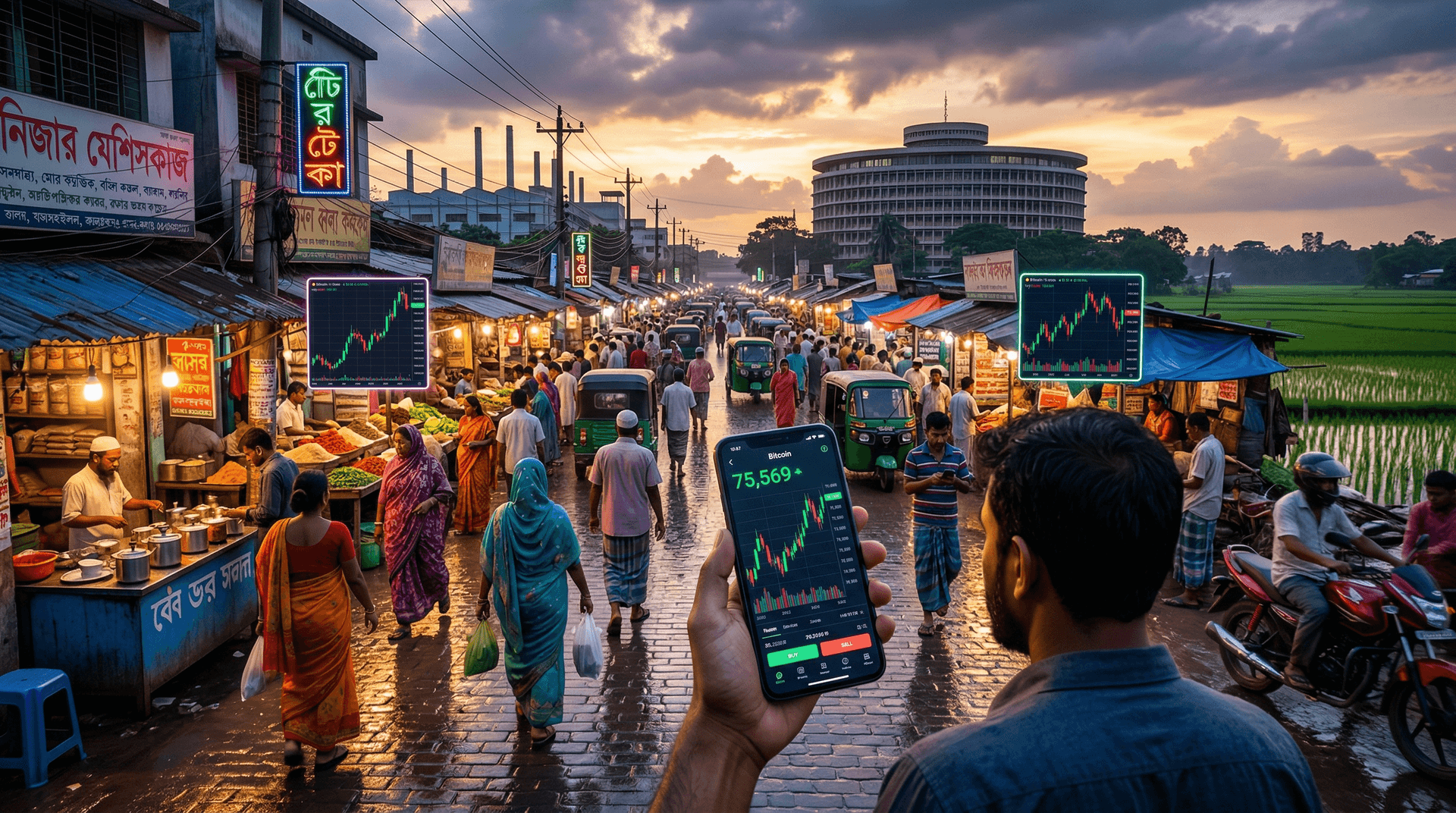 Bitcoin Surges 5.2% to $75,569 as Jessore Investors Eye Warnings