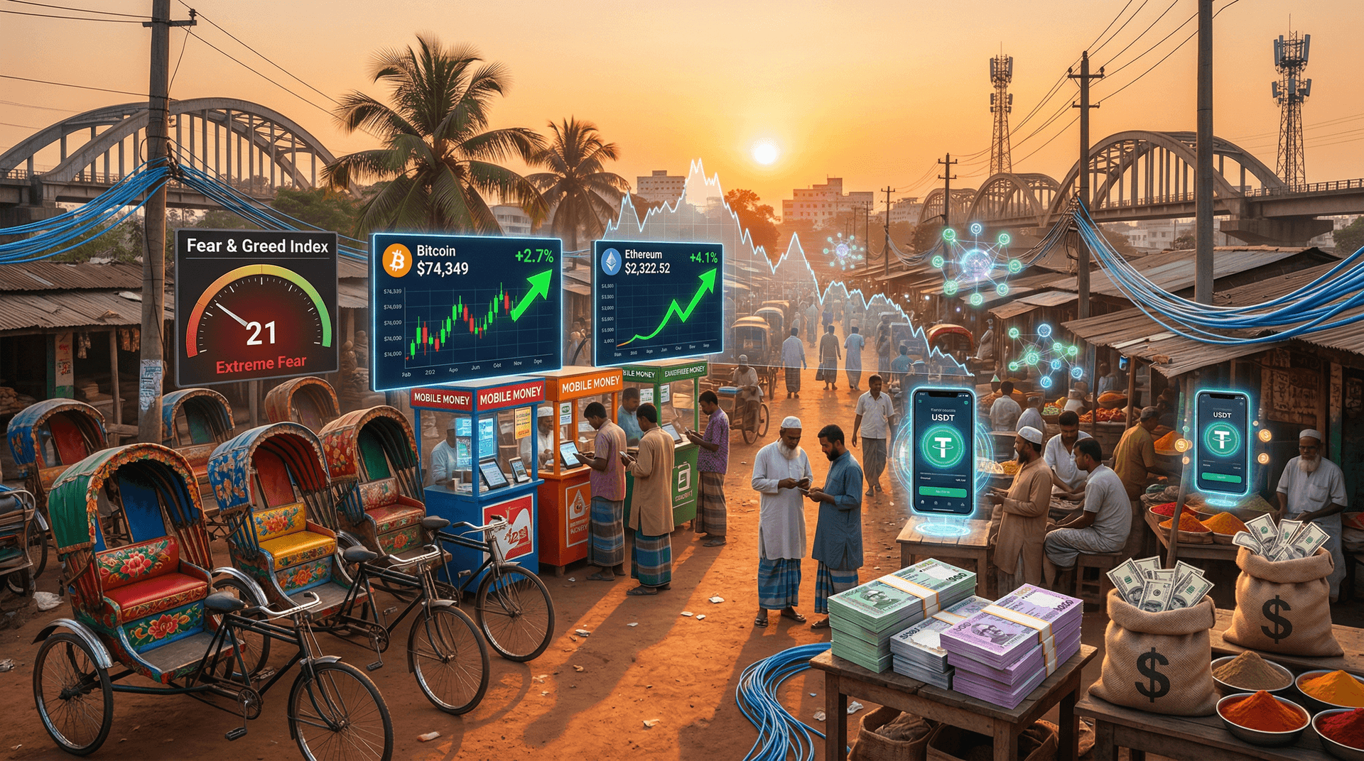 AI Hype Fading Drops Fear & Greed to 21, BTC Hits $74K