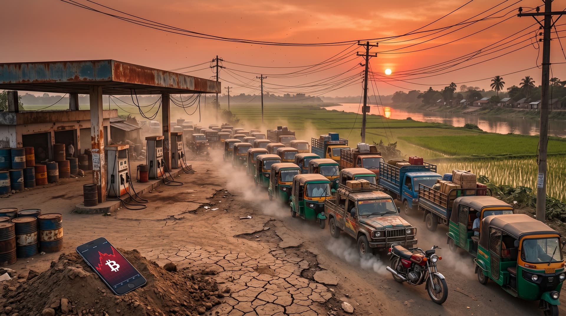 Oil Price Surge Worsens Jessore Fuel Crisis: BTC Drops 2.2%