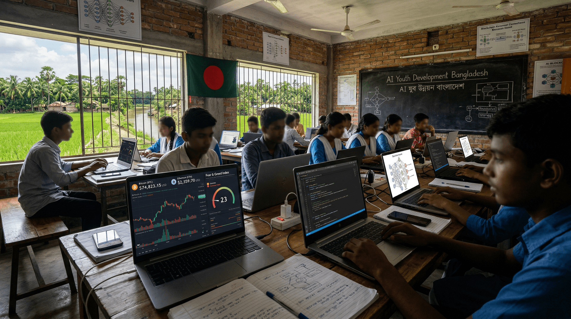 AI Youth Development Bangladesh Boosts Crypto Skills as BTC Hits $74,823