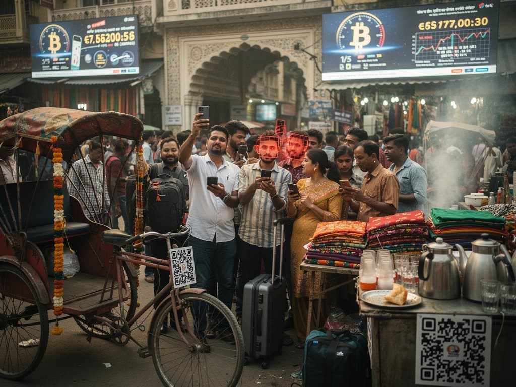 Jessore voters check deepfake videos on phones during 2026 Bangladesh election amid crypto market displays